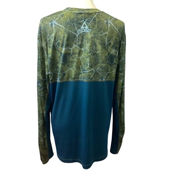 Ascend Mens Large Long Sleeve Athletic Polyester Blend Shirt Top Sportswear - Picture 4 of 5